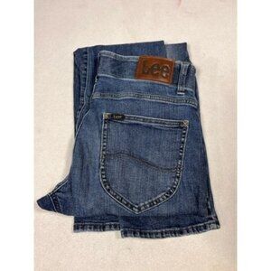 Men’s Size 32x34 Lee Blue Jeans Pants Denim Dark Blue Straight Leg Slim